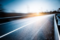 Sunset road picture material