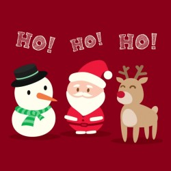 Three lovely christmas characters Vector | Free Download