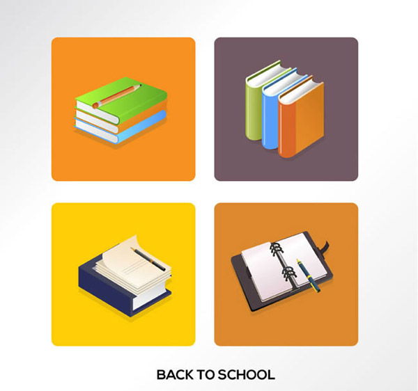 Three-dimensional book vector