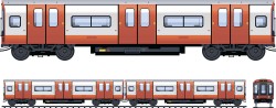 Train cars designed vector