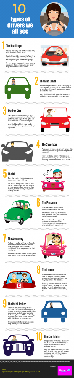 10 Types Of Drivers We All See [Infographic] – Imgur
