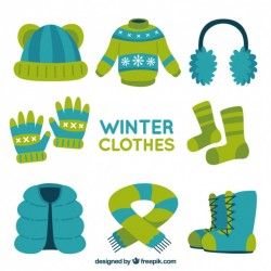 Variety of comfortable winter clothes