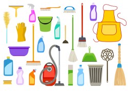 Various cleaning tools vector huge collection 08