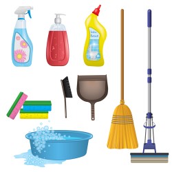 Various cleaning tools vector huge collection 09