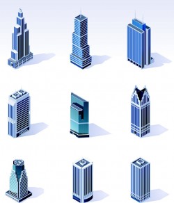 Vector city building