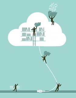Vector illustration cloud systems