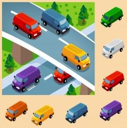 Vector van and overpasses