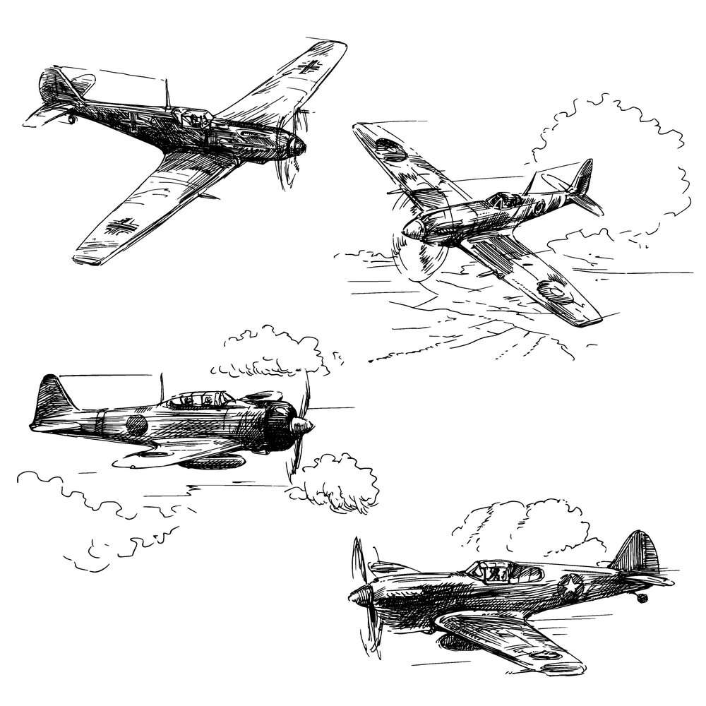 Vintage Fighter vector