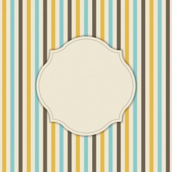 Vintage frame, striped background