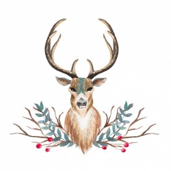 Watercolor deer design