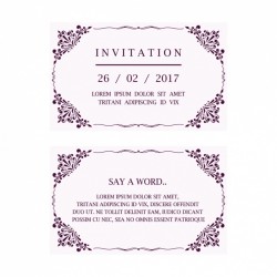 Wedding invitation card