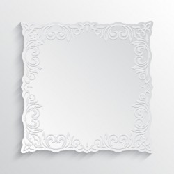 White background, ornamental frame
