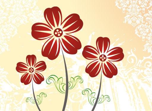 Autumn flowers Vector