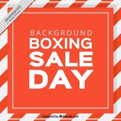 Boxing day background with white and red frame