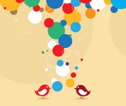 Bubble Birds Vector