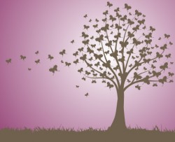 Butterfly tree Vector