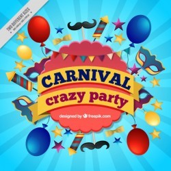 Carnival background with colorful party elements