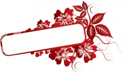 Cherry colored frame Vector