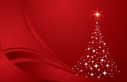 Christmas Tree Background Red