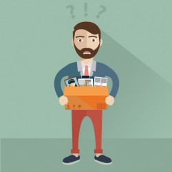 Fired employee background design