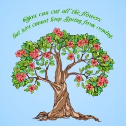 Floral tree background design