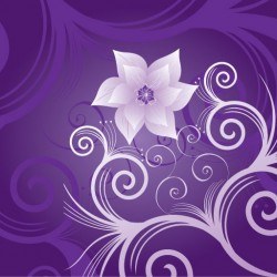 Flower on Violet Vector