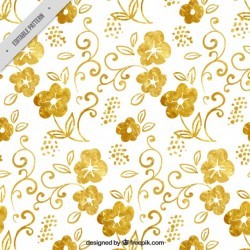 Golden floral pattern