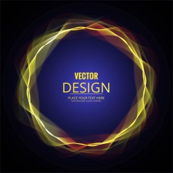 Golden frame with wavy shapes