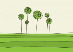 Green Flowers Vector