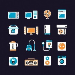 Home device icons collection