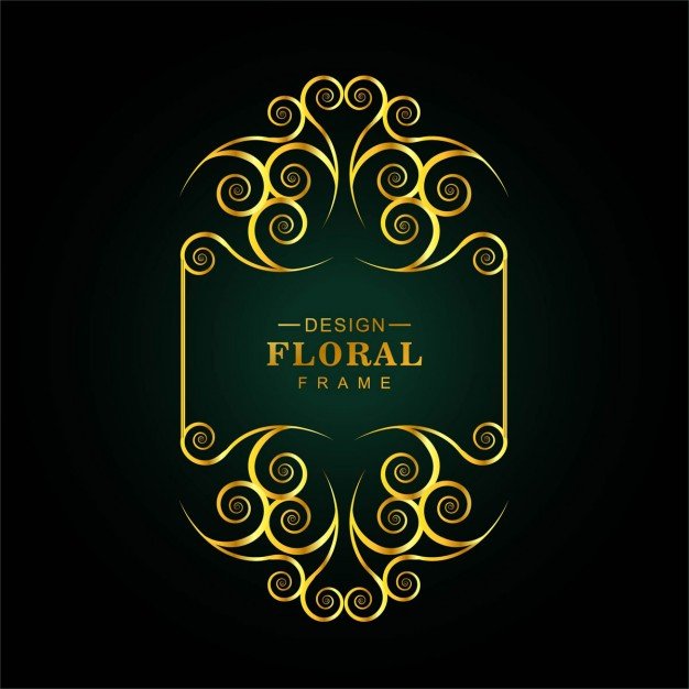 Luxury frame with floral motifs