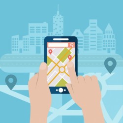 Mobile gps background design