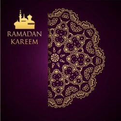 Ramadan kareem purple backgrounds vector set 20