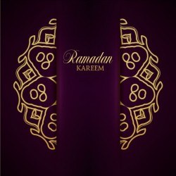 Ramadan kareem purple backgrounds vector set 04