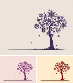 Snowflake Tree Vector