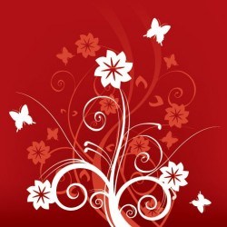 Swirls on Red Vector