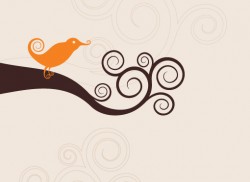 Swirly Bird Vector