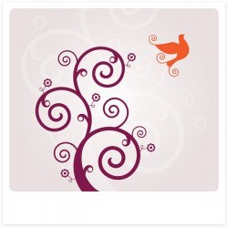 Swirly Bird Vector