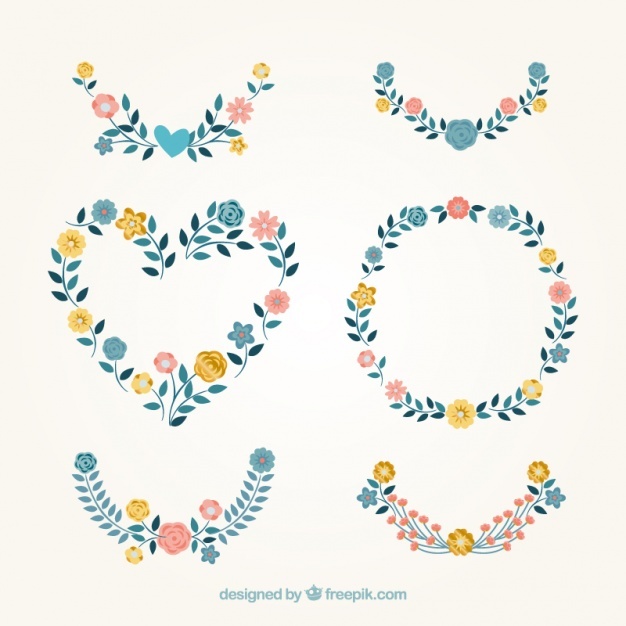 Vintage floral wreaths
