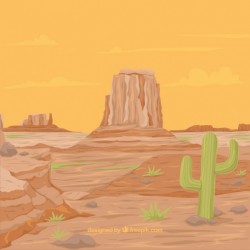Western background with rocky mountains and vegetation