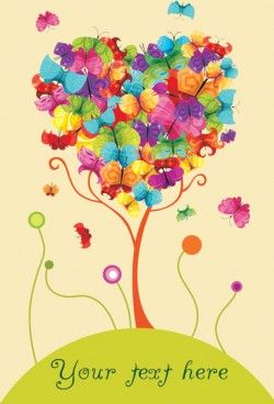 Art autumn tree creative background vector