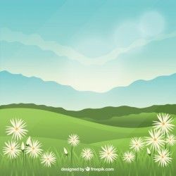 Background of beautiful spring landscape
