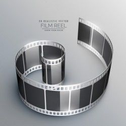 Background with 3d film strip
