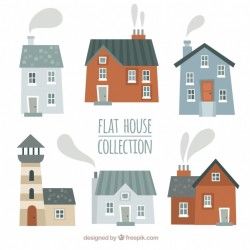 Beautiful facades of houses collection
