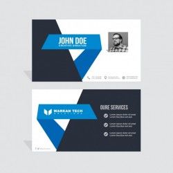 Black and blue business card