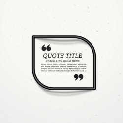 Black frame for quotation with shadow