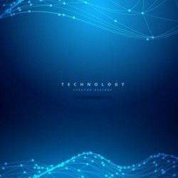Blue teachnology backgrounds modern vector 09