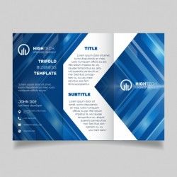 Blue technology brochure template