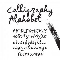 Calligraphy Alphabet Vector