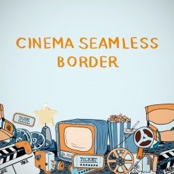 Cinema background with vintage objects